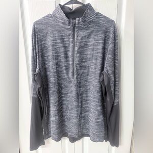 EUC Lululemon Men's White Black Quarter-Zip pullover size L